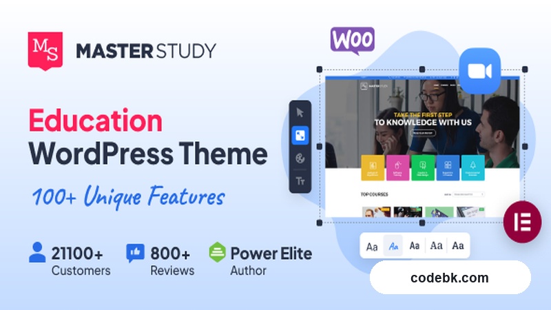 MasterStudy v4.8.151 – Education WordPress Theme for Online Courses & Learning Centers (Elementor-Powered)