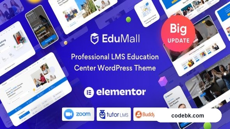 EduMall v4.5.7 – Professional LMS Education Center WordPress Theme (Drag & Drop Demo Builder)