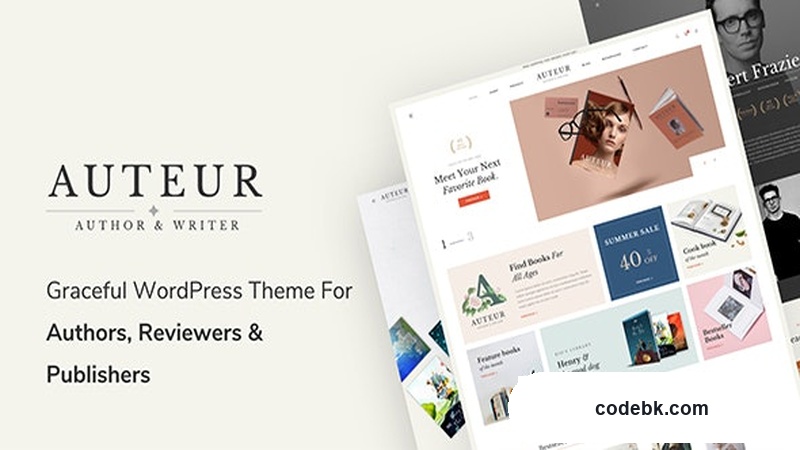 Auteur v8.7 – WordPress Theme for Authors and Publishers (WPBakery + Slider Revolution Included)