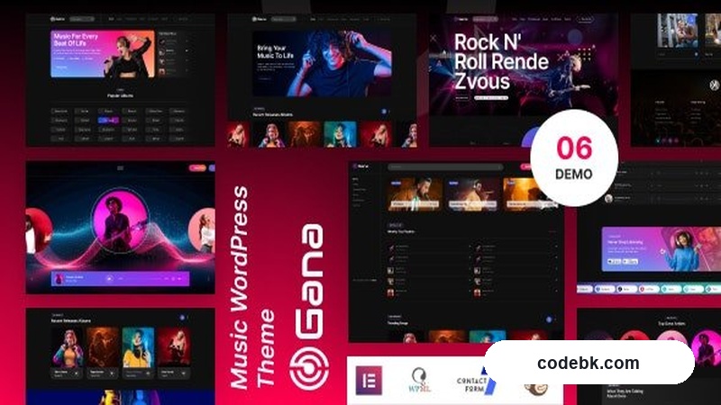 Gana v1.0.4 – Music & Event WordPress Theme by themelock (Elementor-Powered, 3 Homepage Layouts)