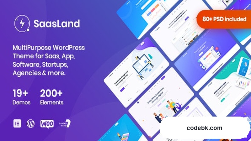 SaasLand v3.7.8 – Multi-Purpose SaaS & Startup WordPress Theme (Elementor-Powered, Demo Import Ready)