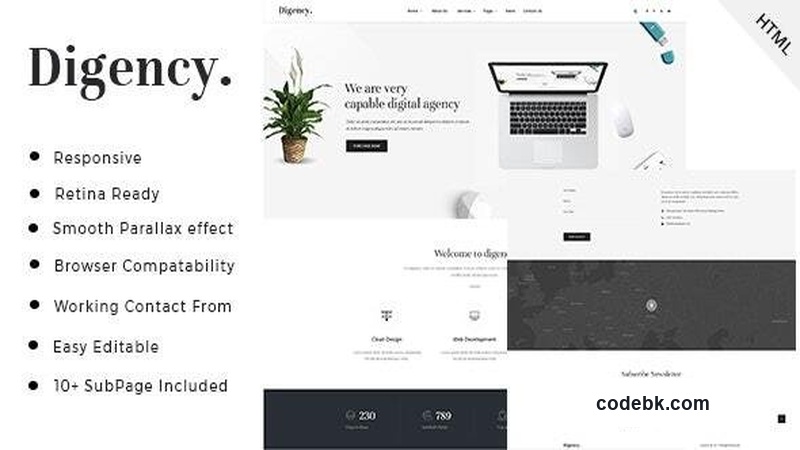 Digency – Minimal Digital Agency HTML Template (Bootstrap 5 | SEO & Internet Marketing Multi-Purpose Layouts)