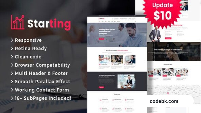 Starting - Business Consulting and Professional Services HTML Template – Corporate & Finance Website Template (Fully Responsive, Bootstrap)