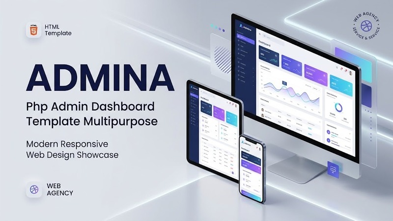 Admina PHP Admin Dashboard Template – Multipurpose Web Application Admin Panel (Responsive Layout, Framework-Ready Structure)