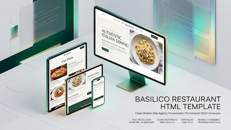 Basilico – Restaurant & Hospitality HTML Template (Multi-Concept Layouts: Café, Bakery, Bar, Fine-Dining Hotel)