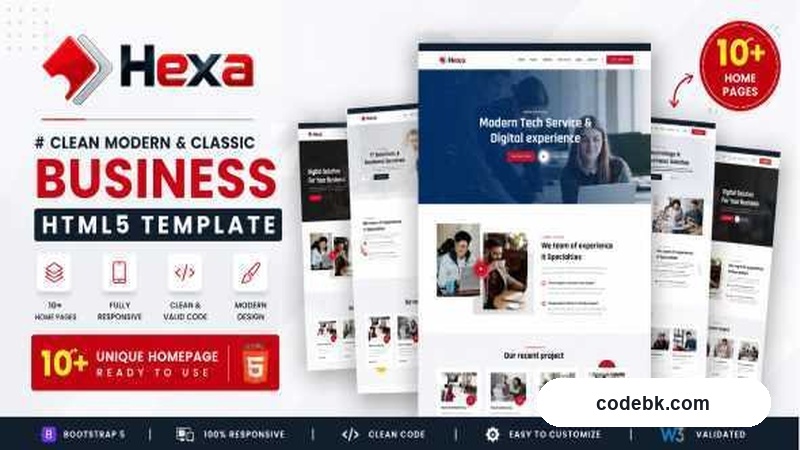 Hexa – Clean Modern & Classic Business HTML Template (Minimal Blog & News Template)