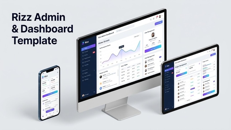 Rizz v1.1 – Admin & Dashboard Template (Multi-Framework Bootstrap 5 Builder)