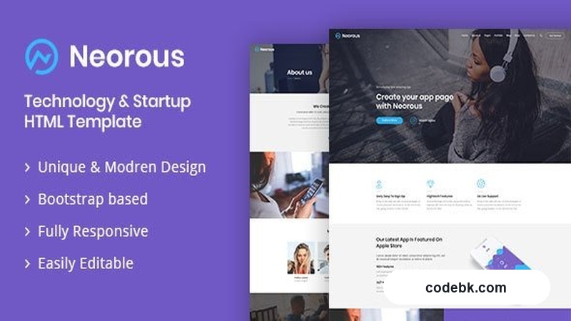 Neorous – SaaS, Software & Digital Agency HTML Template (Bootstrap 5 | Dual Landing Pages, Blog & Pricing Layouts)