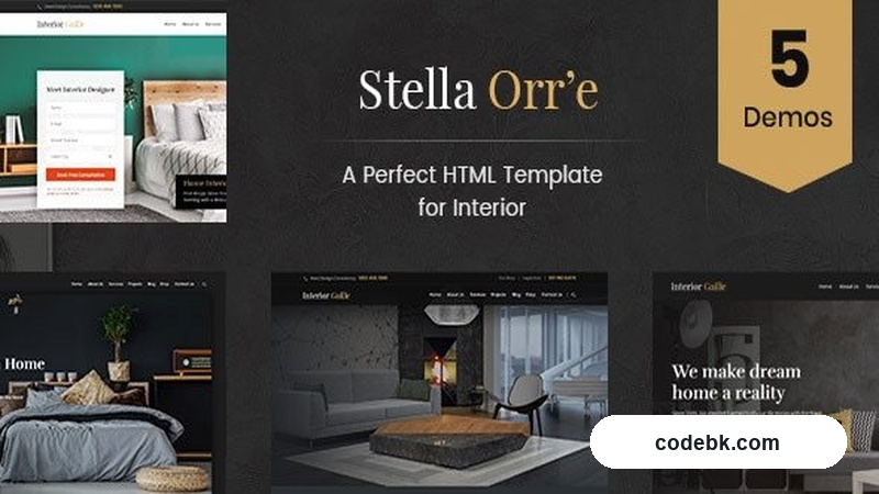 Stella Orre – Architecture & Interior Design HTML Template (Fully Responsive, Demo-Ready Pages)