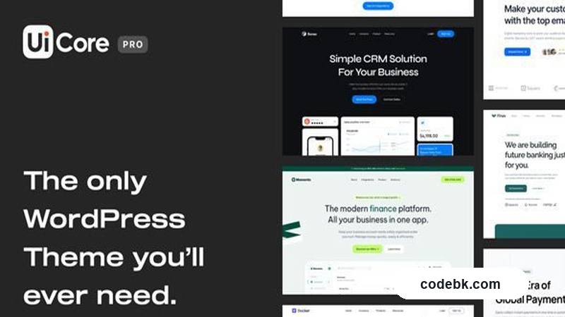 UiCore Pro v2.4.2 – All-in-One WordPress Framework & Elementor Theme Builder for Agencies (Visual Theme Builder, Performance Manager, White-Label Admin)