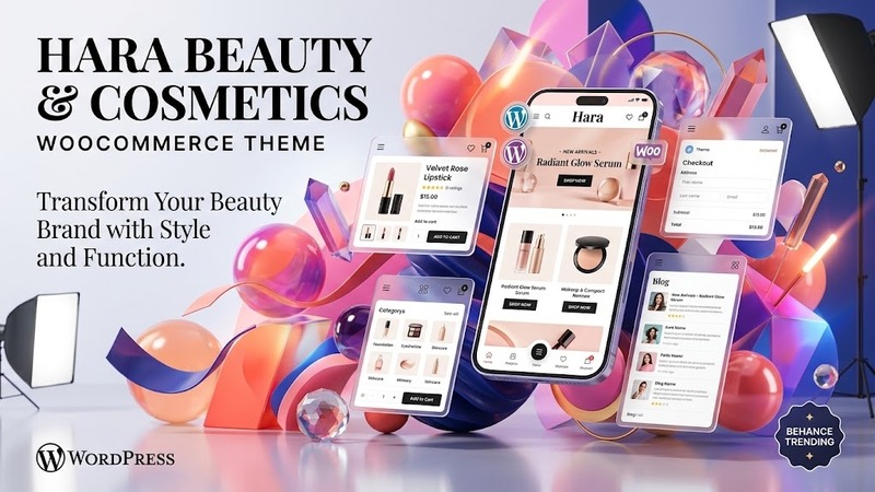 Hara v1.2.23 – Beauty and Cosmetics Shop WooCommerce Theme (Elementor-Powered, Demo Import)