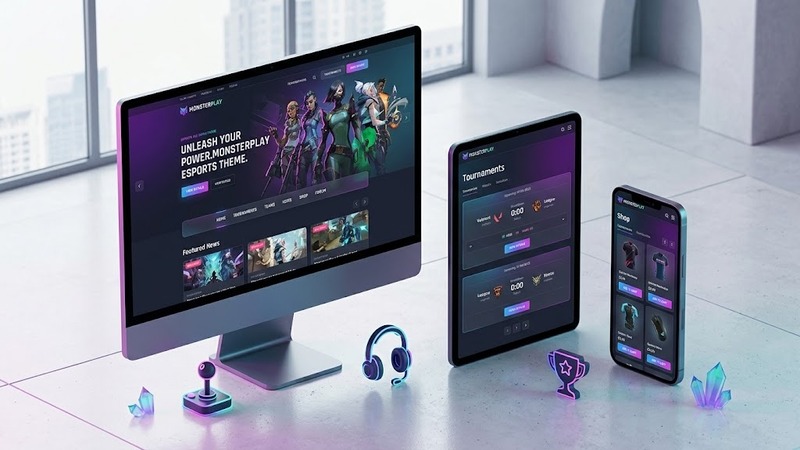 MonsterPlay v1.2.3 – eSports and Gaming WordPress Theme (Elementor & WooCommerce Ready)
