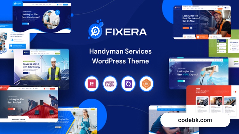 Fixera v1.0.4 – Handyman & Home Services WordPress Theme (Elementor-Powered, 6+ Demo Sites)